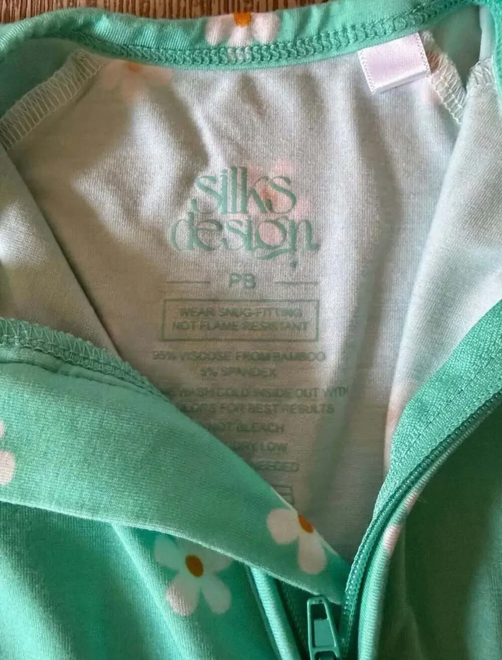 NWOT Silks Design Bamboo Infant Romper in Neon Flowers